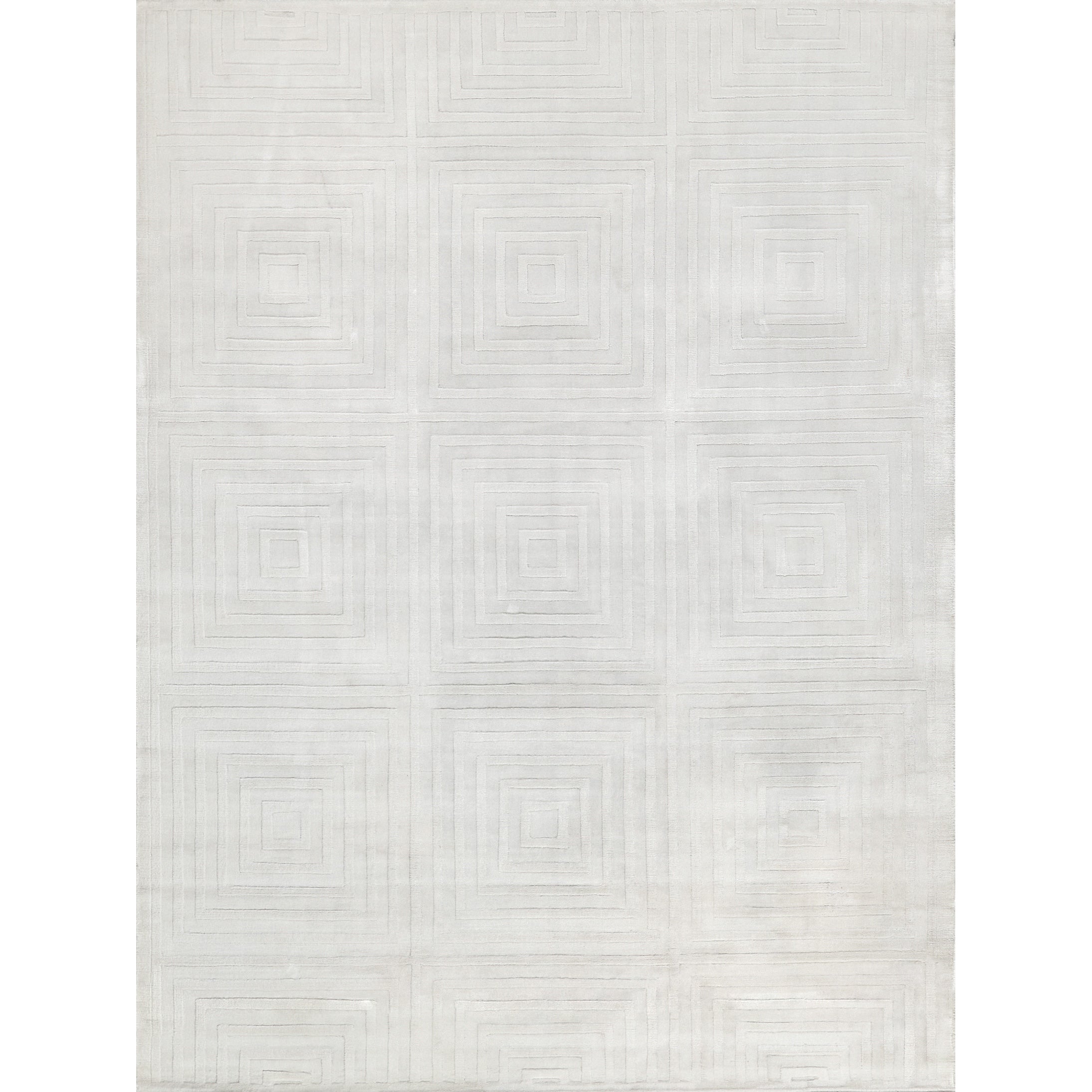 Tovello Modern Handloomed Silky Nylon White Area Rug