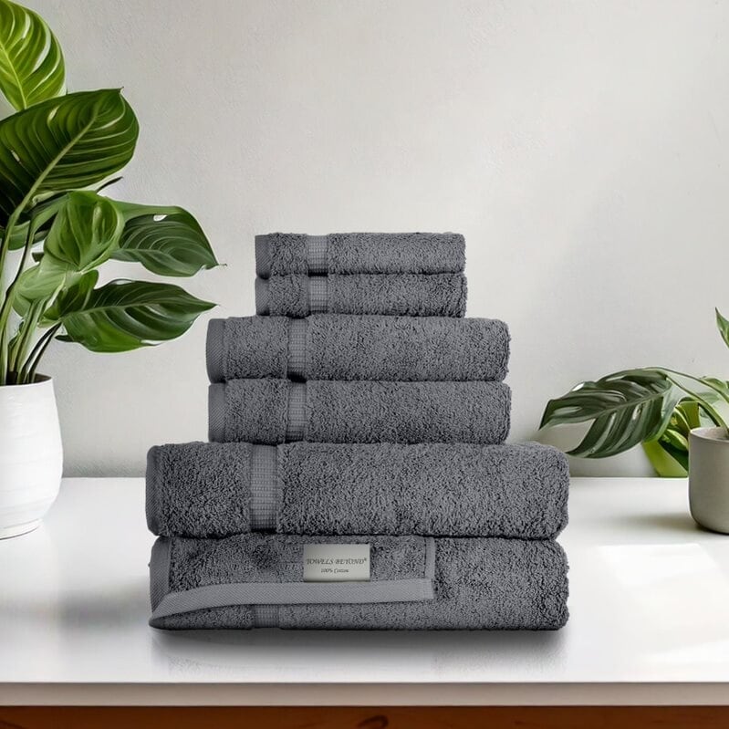 Lucia Minelli Hardwick Embossed Jacquard Turkish Cotton Towel Set Of 6