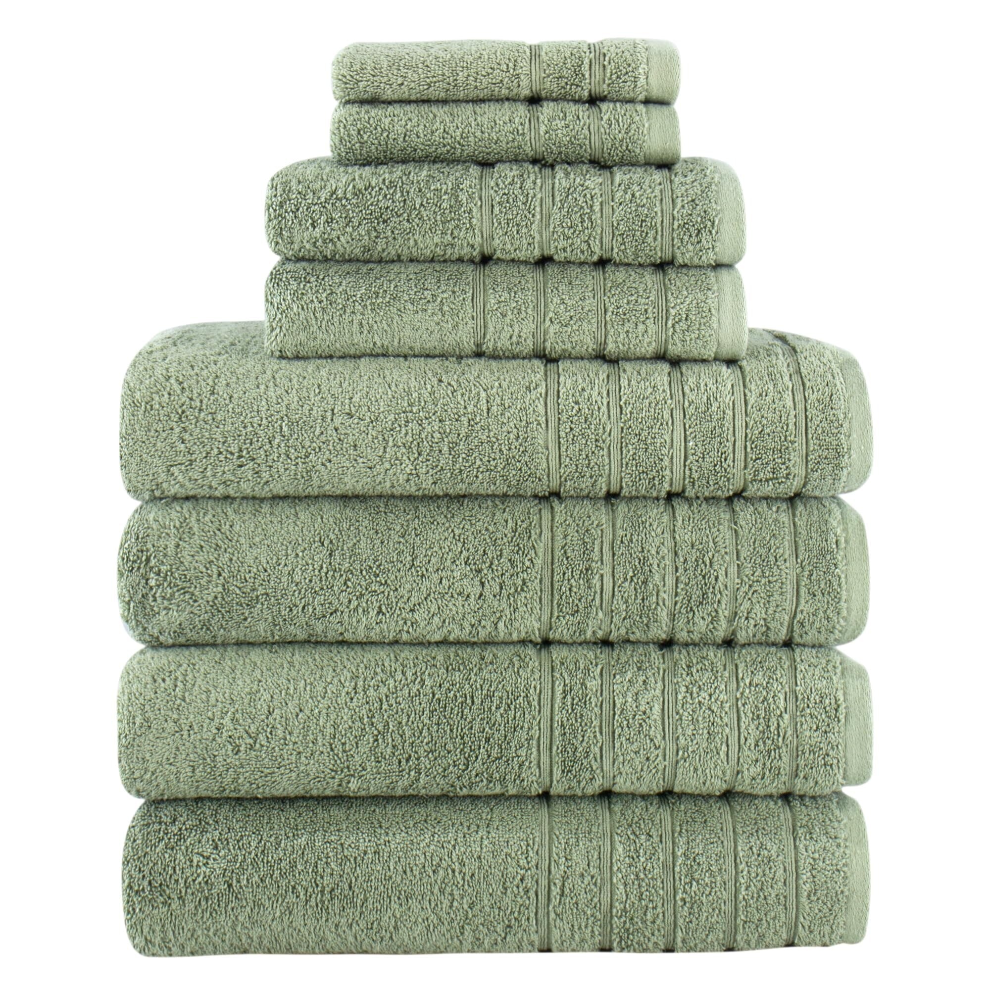 Towels Beyond 8 Piece Turkish Cotton Towel Set 670 Gsm Washcloth Hand Bath Towel