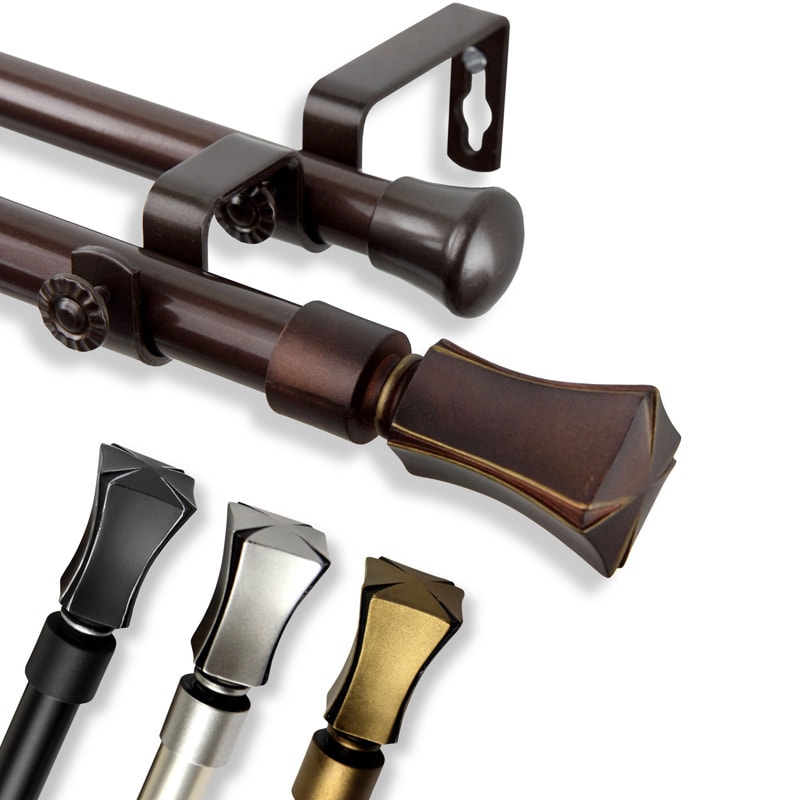 Instyledesign Tower Adjustable Double Curtain Rod Collection