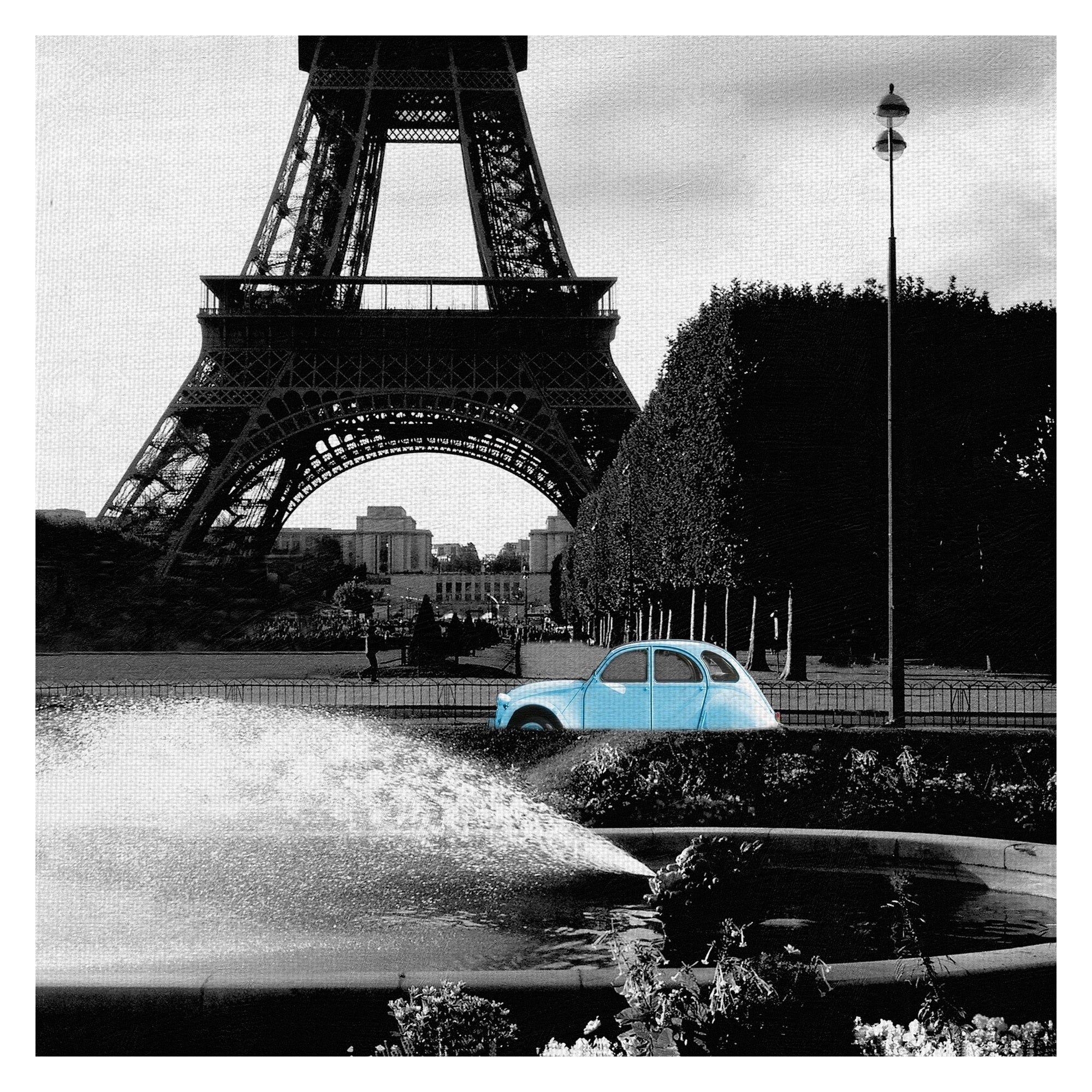 Tower And 2Cv By Noah Bay Wrapped Canvas Art
