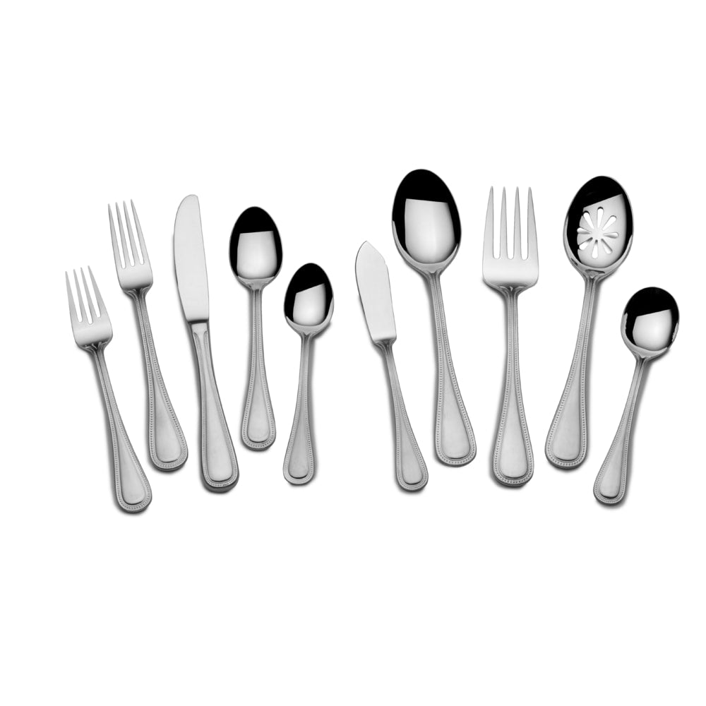 Towle Beaded Stainless Steel Antique Flatware 45 Piece Set Service For 8