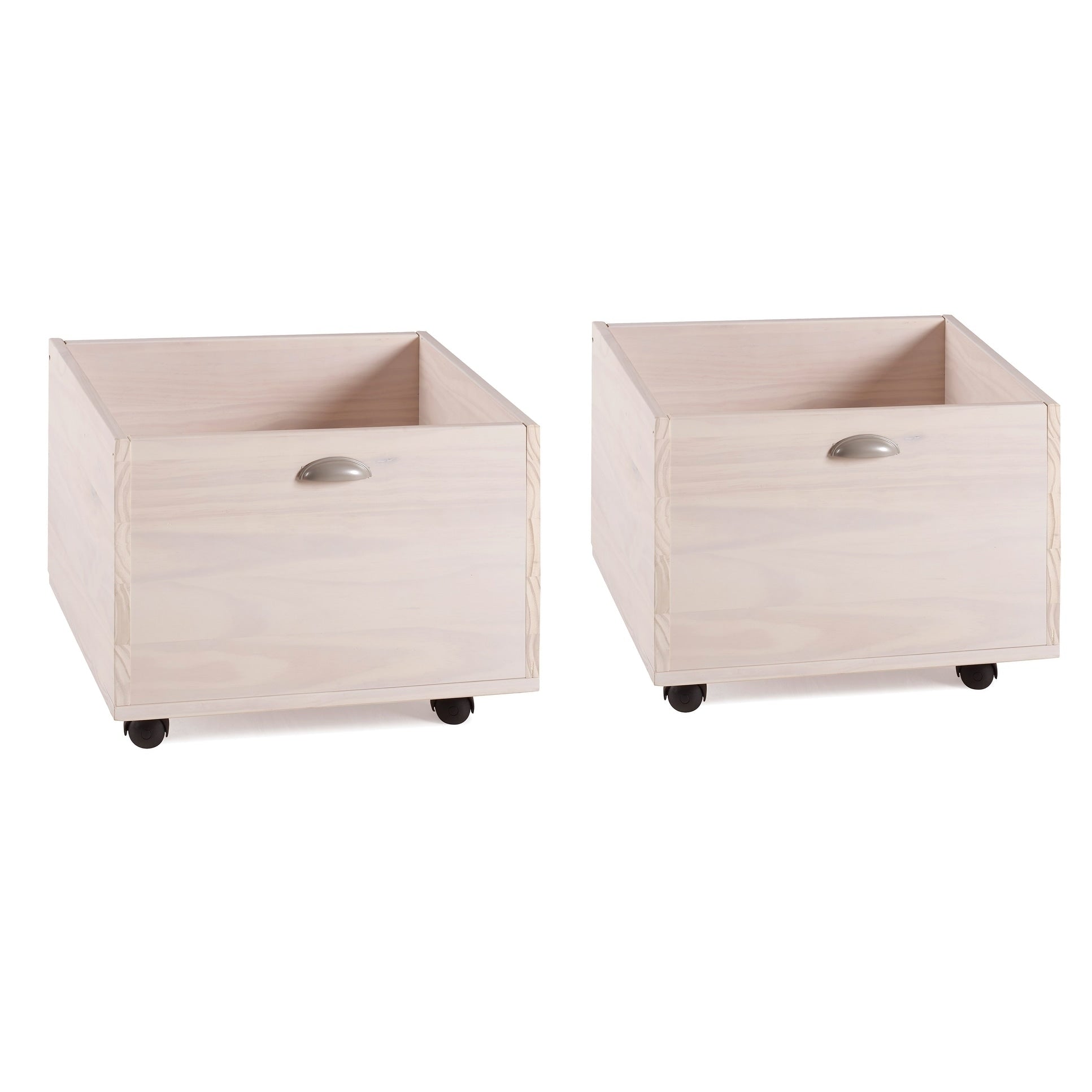 Toy Boxes In Washed White Finish