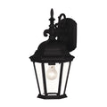 Trade Winds Atlas 1 Light Outdoor Wall Lantern In Black