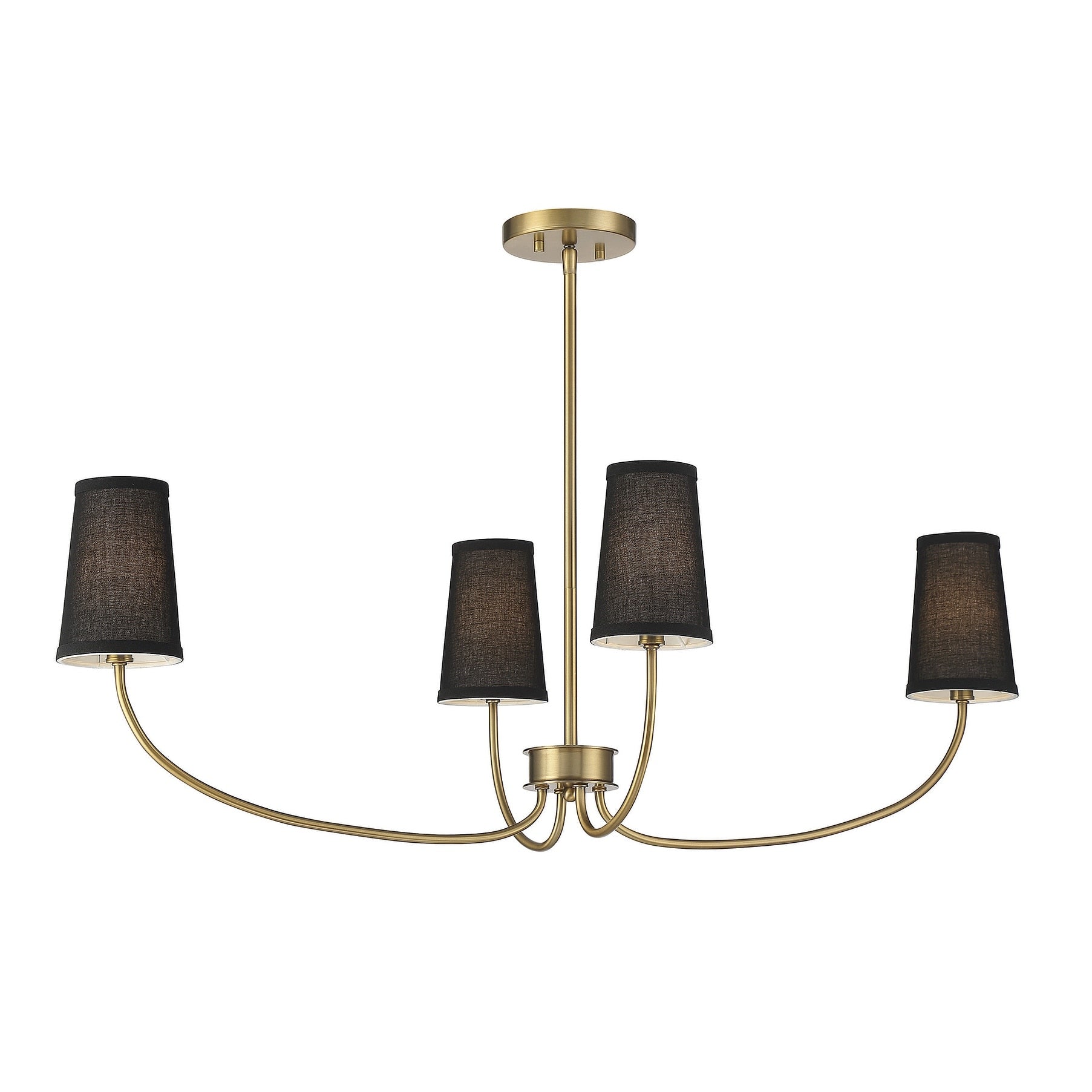 Trade Winds Betty 4 Light Chandelier In Natural Brass