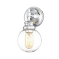Trade Winds Chatham Glass Globe Wall Sconce In Chrome