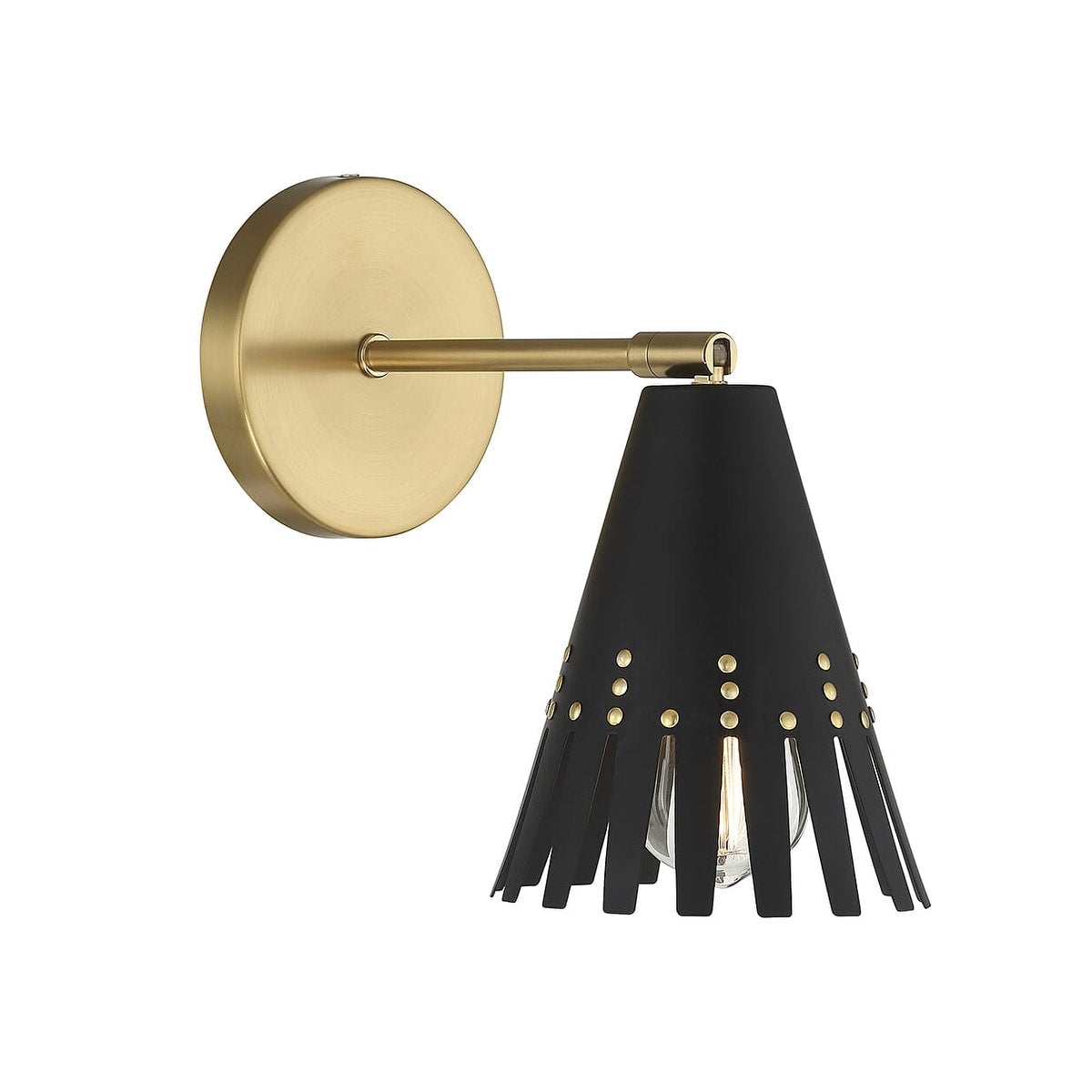 Trade Winds Ellie 1 Light Adjustable Wall Sconce With Brass