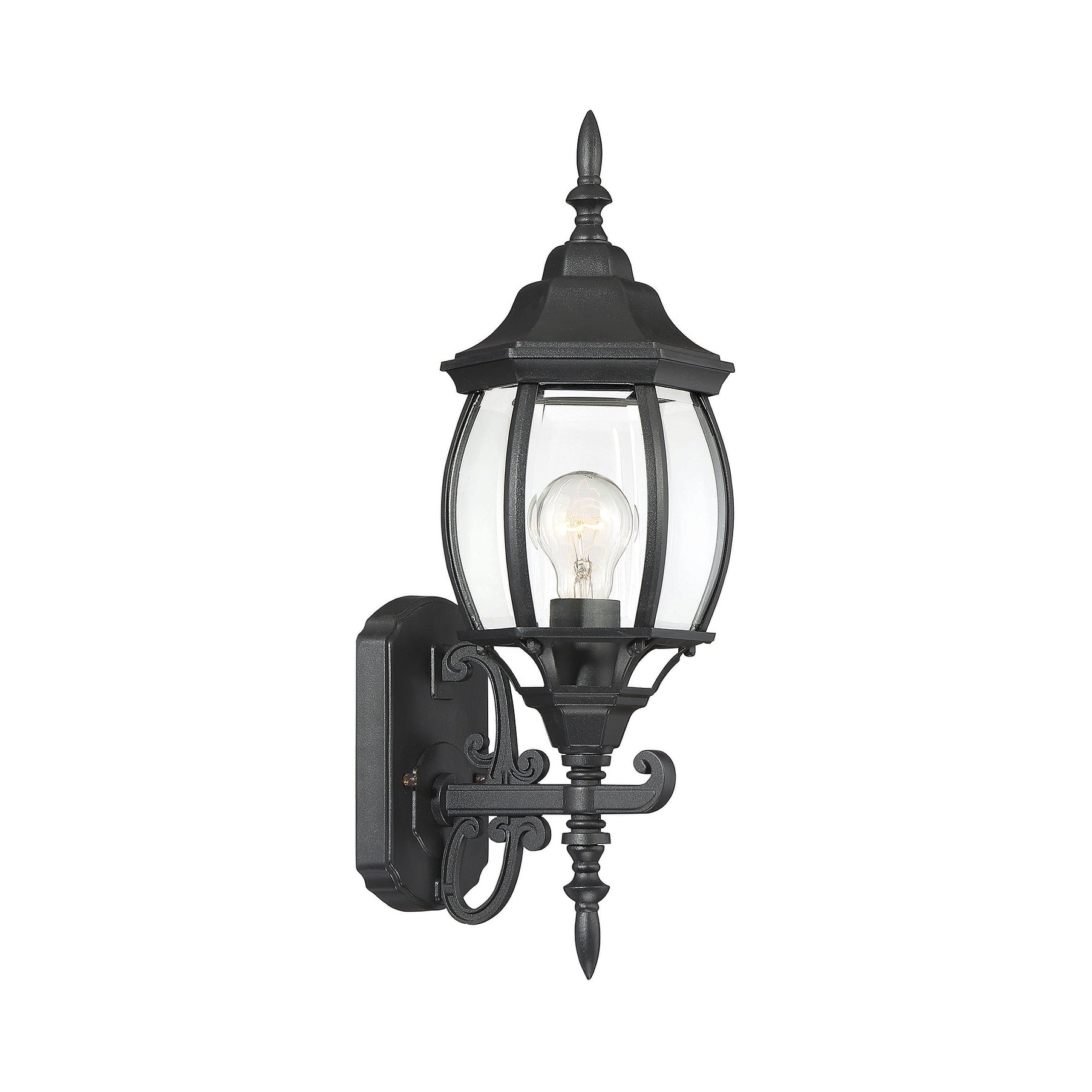 Trade Winds Jordan 1 Light Outdoor Wall Lantern In Black