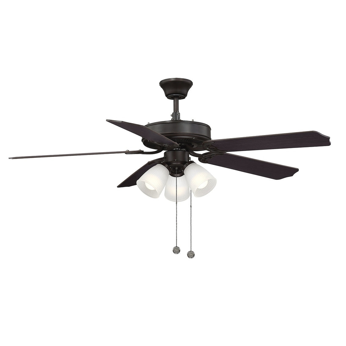 Trade Winds Levi 52 3 Light Ceiling Fan With Frosted White Globes