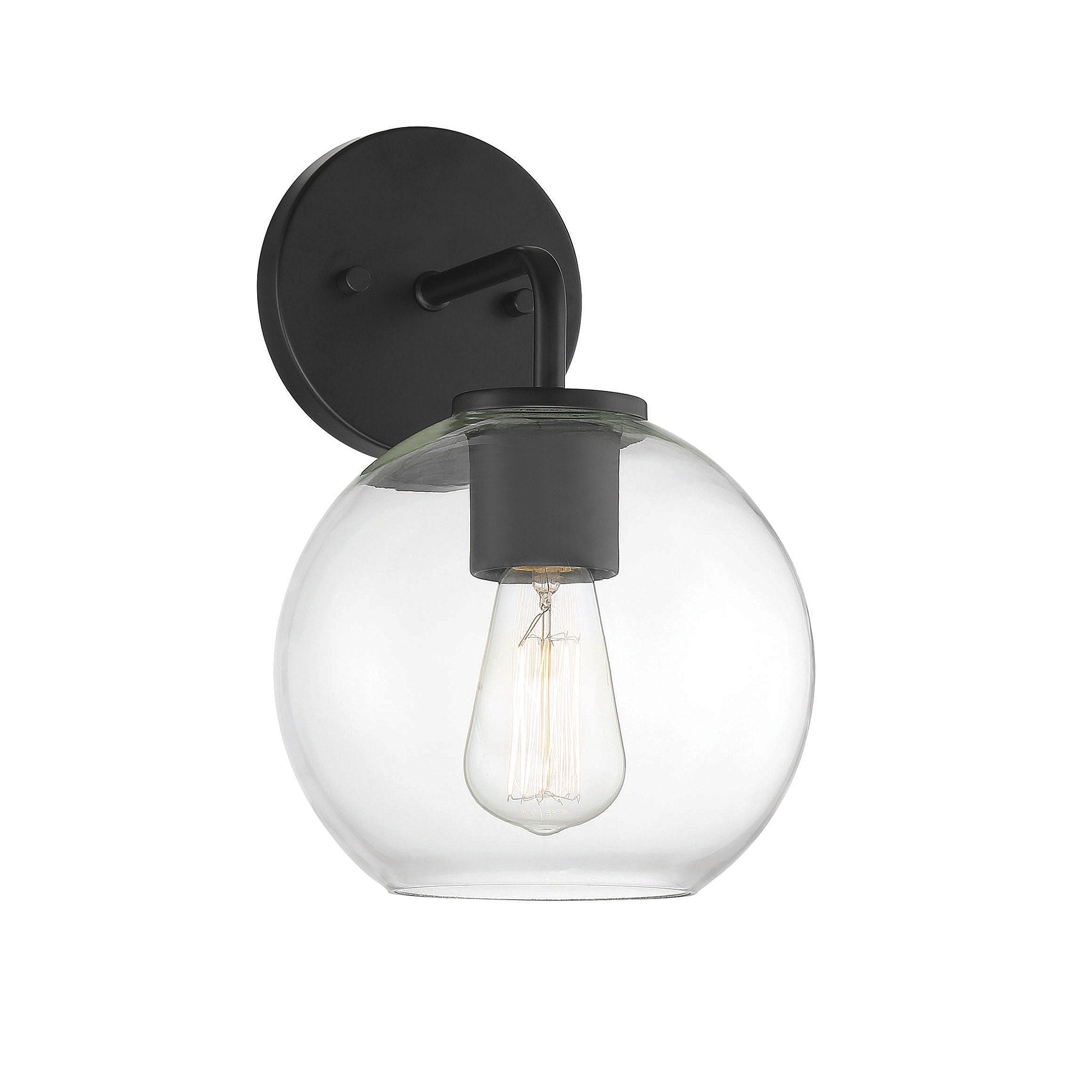 Trade Winds Lighting 1 Light Wall Sconce In Matte Black