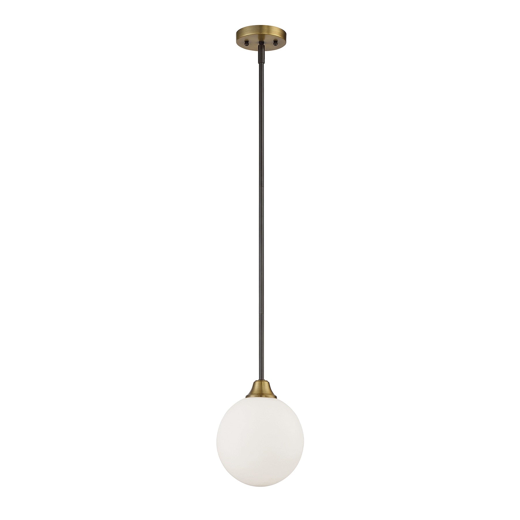 Trade Winds Marcia 1 Light Mini Pendant In Oil Rubbed Bronze With Natural Brass