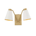 Trade Winds Maya 2 Light Wall Sconce Iwith Natural Brass Accents