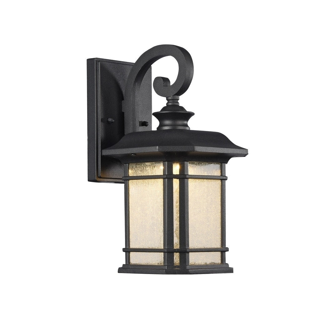 Traditional 1 Light Black Led Outdoor Wall Lantern