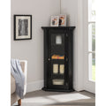 Traditional 4 Shelves Black Console Table