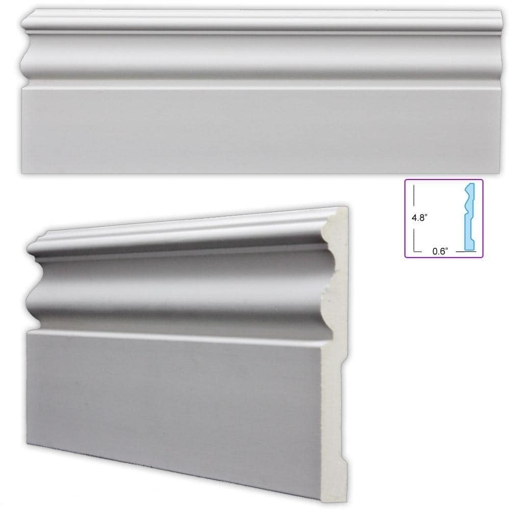 Traditional 4.75 Inch Baseboard 8 Pieces