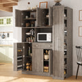 Traditional 52.8X17.7X70Inch Freestanding Buffet With Hutch