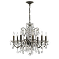 Traditional 8 Light English Bronze Chandelier