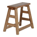 Traditional Accent Solid Acacia Wood Accent Stool By East At Main Brown