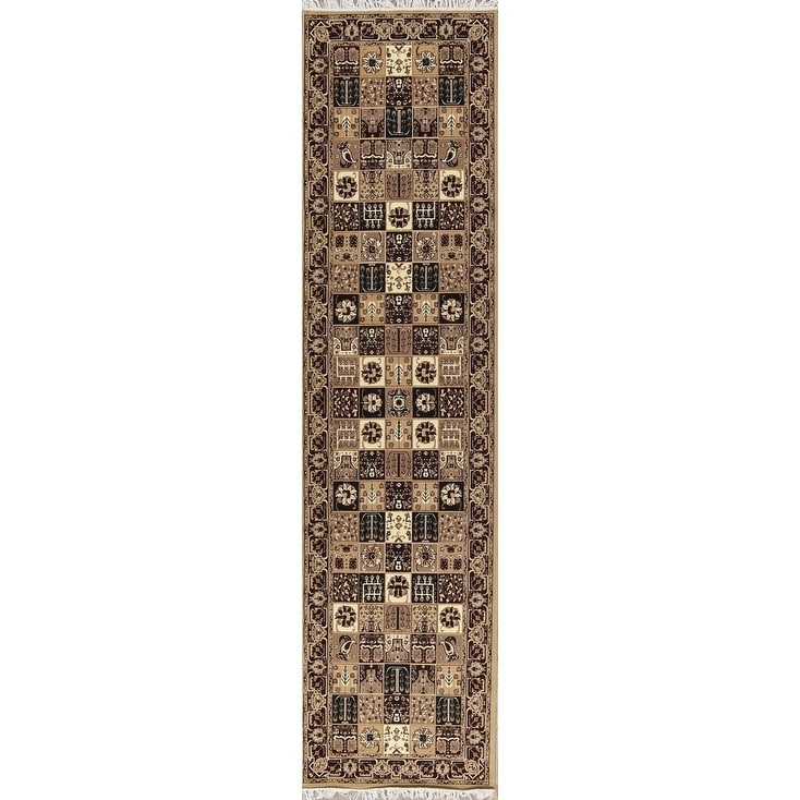 Traditional Bakhtiari Patchwork Polyester Jute Turkish Oriental Rug 13 0 X 3 3