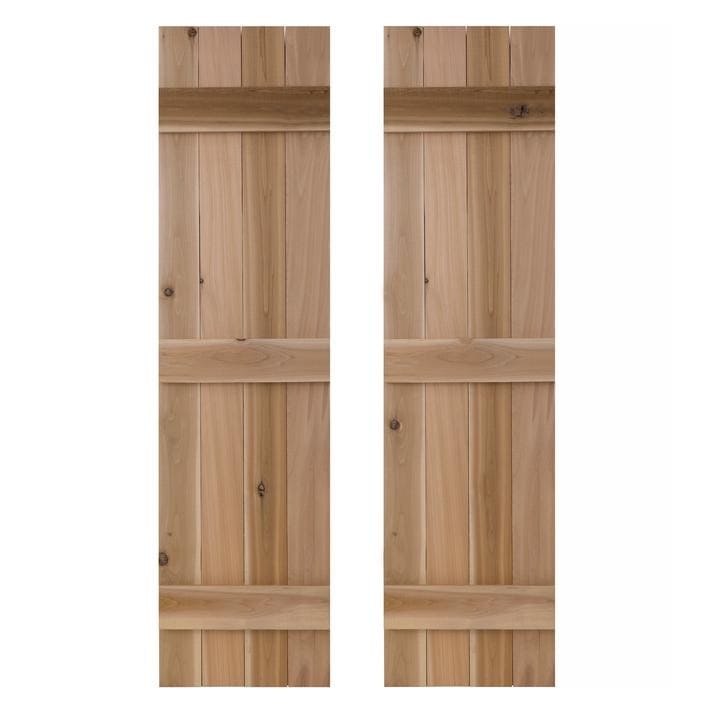 Traditional Board Batten Exterior Shutters Pair