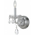 Crystorama Traditional Crystal Collection 1 Light Polished Chrome Crystal Wall Sconce