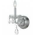 Crystorama Traditional Crystal Collection 1 Light Polished Chrome Swarovski Spectra Crystal Wall Sconce