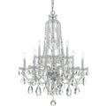 10 Light Chrome Crystal Chandelier Chrome