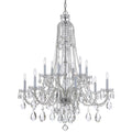 12 Light Chrome Swarovski Spectra Crystal Chandelier Chrome