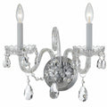Crystorama Traditional Crystal 2 Light Polished Chrome Swarovski Strass Crystal Wall Sconce