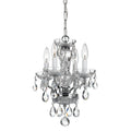 Crystorama Transitional 4 Light Chrome Crystal Chandelier