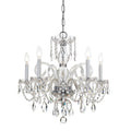 Crystorama Traditional 5 Light Polished Chrome Chandelier