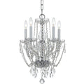 5 Light Chrome Crystal Chandelier Chrome