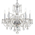 5 Light Polished Chrome Swarovski Spectra Crystal Chandelier Polished Chrome