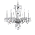5 Light Polished Chrome Swarovski Spectra Crystal Chandelier Polished Chrome