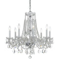 8 Light Chrome Swarovski Strass Crystal Chandelier Chrome