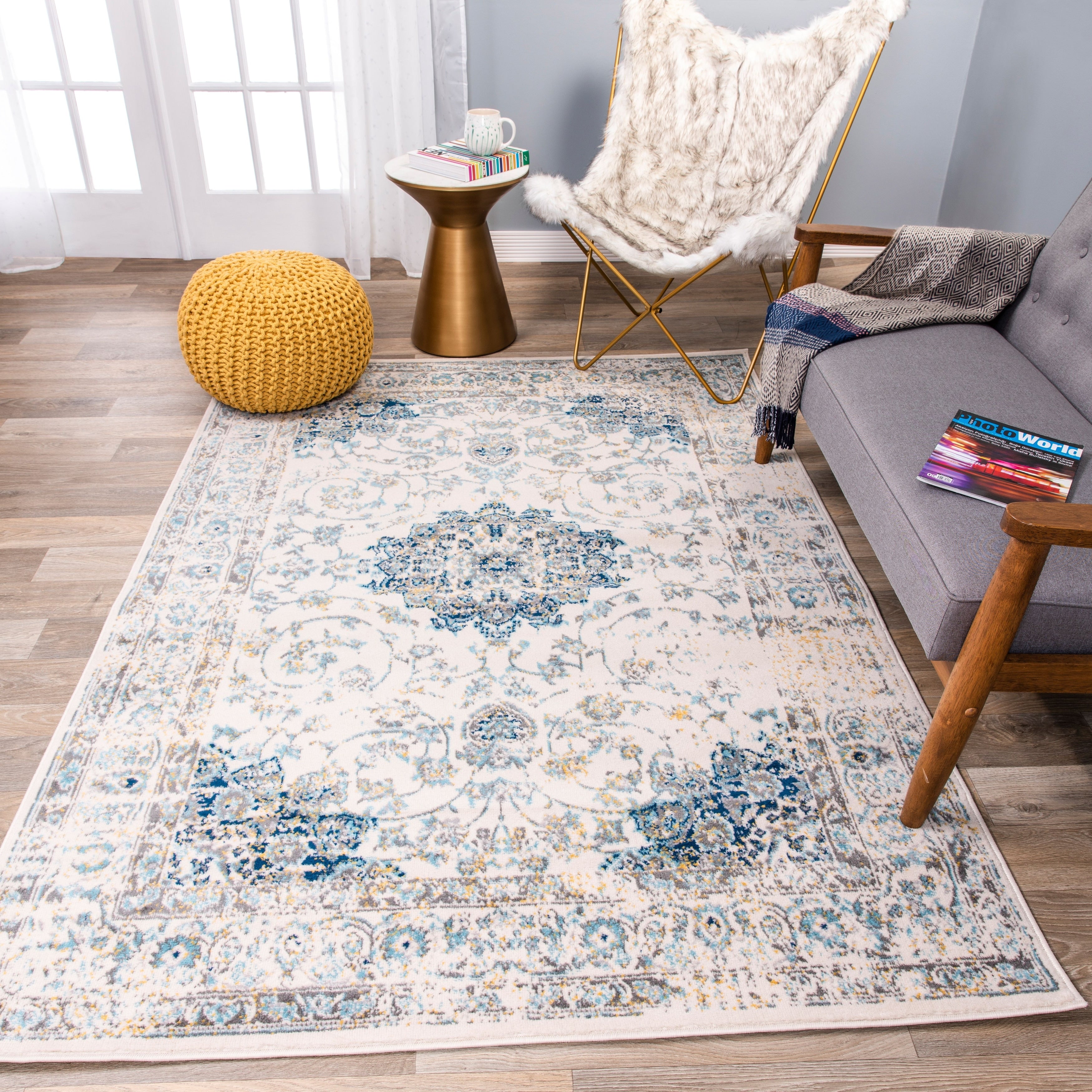 Traditional Distressed Oriental Rug