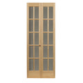 Traditional Divided Glass 32X80.5 Inch Unfinished Bifold Door