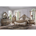 Traditional Elegant Style Queen Size Arched Panel Bed Brown