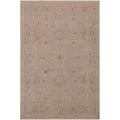 Traditional Floral Gray Beige Hand Knotted Wool Rug 811 X 122 811 X 122