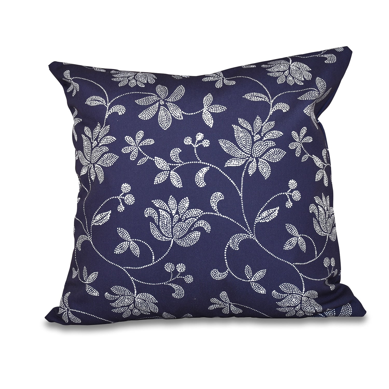 Traditional Floral Print 18 Inch Throw Pillow