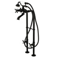 Traditional Freestanding Tub Faucet With Supply Line And Stop Valve