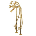Traditional Freestanding Tub Faucet With Supply Line And Stop Valve