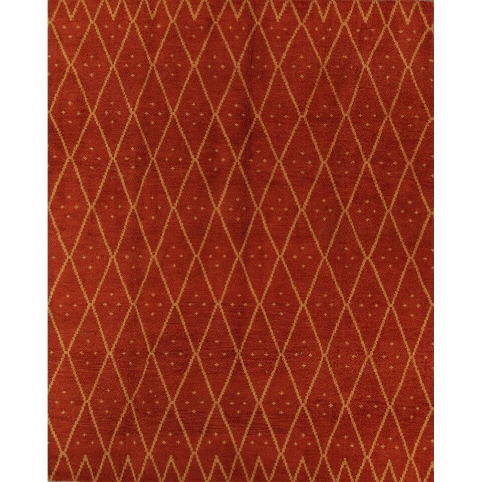Traditional Hand Made Moroccan Trellis Oriental Area Rug 910 X 83