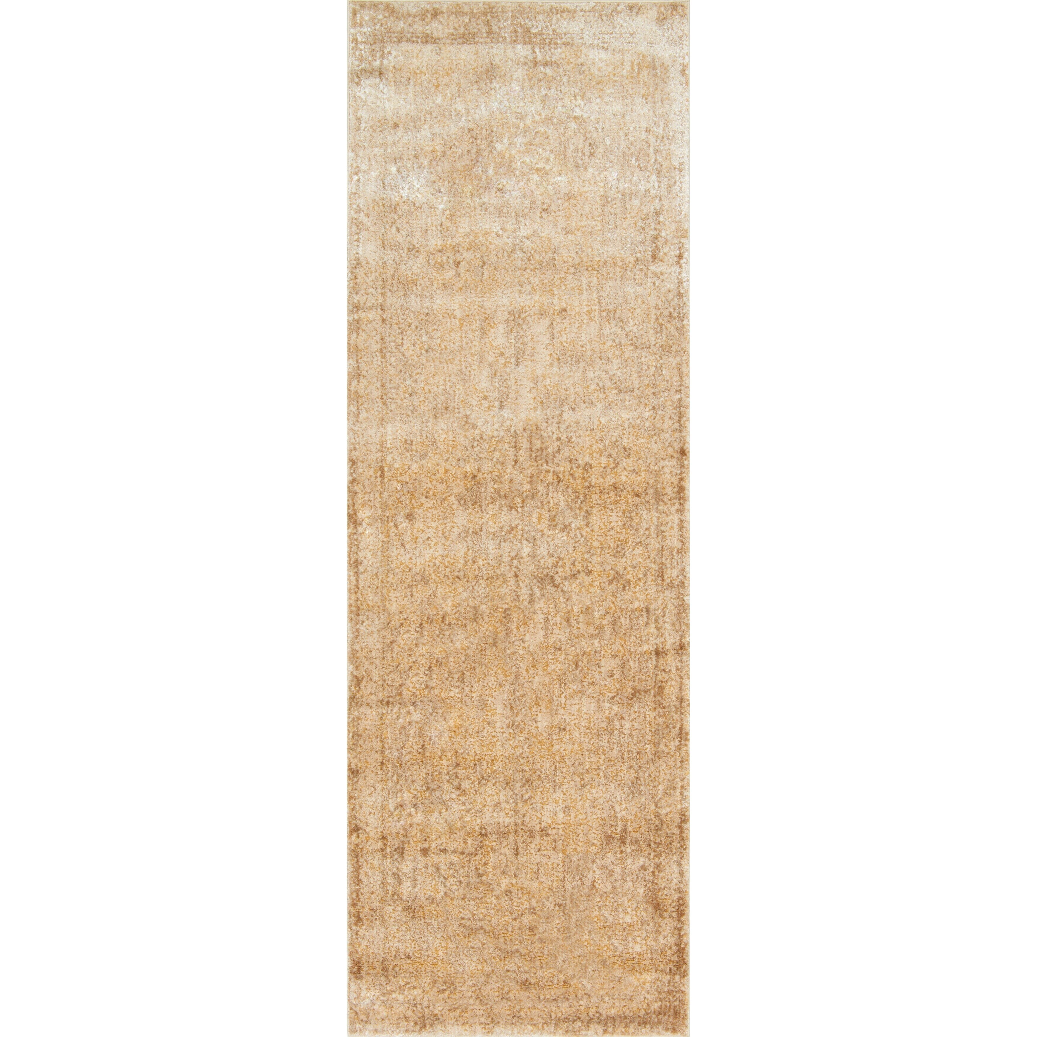 Traditional Ivory Light Gold Distressed Rug 710 X 1010