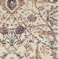Traditional Ivory Rust Mosaic Floral Spray Rug 96 X 126