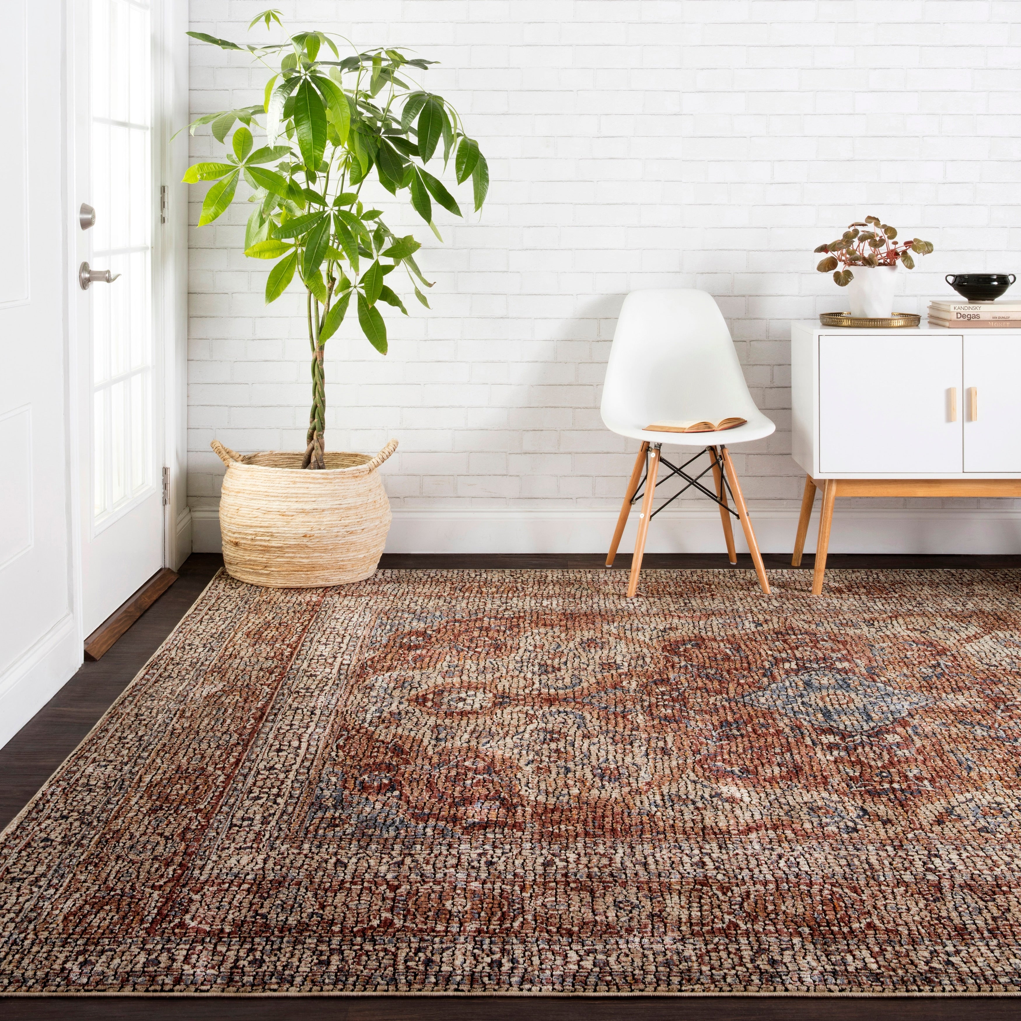 Traditional Rust Multi Medallion Rug 710 X 10