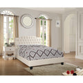 Traditional Style 3Pc Bed 2X Nightstand Set Round Knobs Bun Feets Off White Finish Bedroom Furniture
