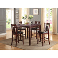 Traditional Style Counter Height 5Pc Dining Table Set Cherry Finish