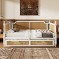 Traditional Twin Size Daybed Platform Bed Frame With 2 Drawers