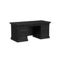 Traditional Wood Double Pedestal Desk Executive Desk Office Table Fully Assembled Black